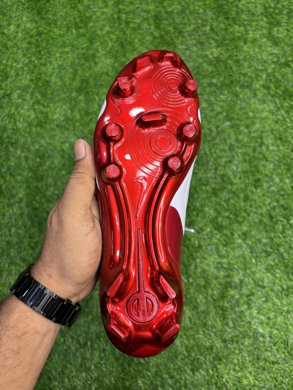 Tiempo Legend 10 Elite White Red Low-top FG With Lace  - 8.5