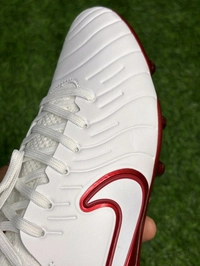 Tiempo Legend 10 Elite White Red Low-top FG With Lace  - 8.5