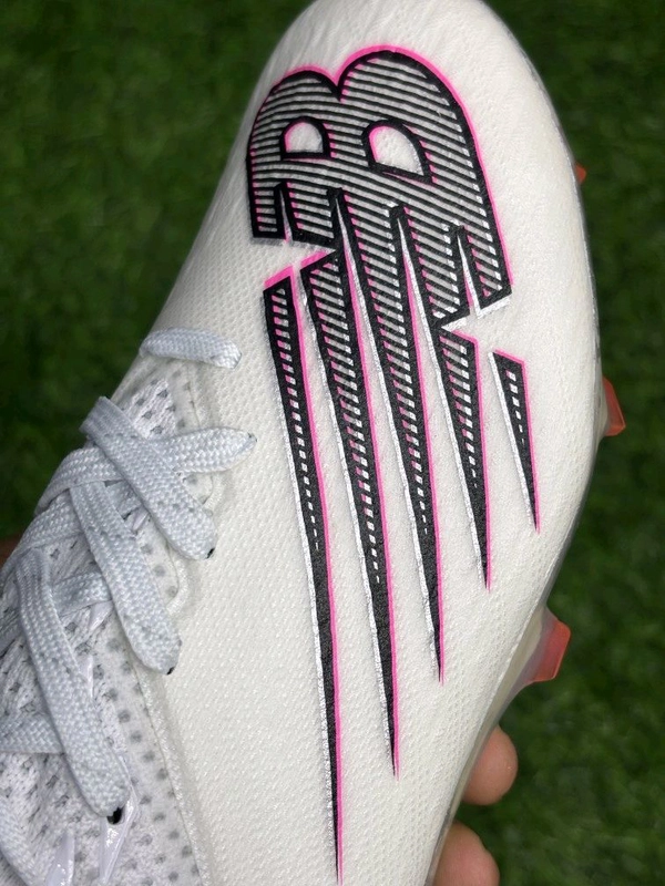 NB Furon V6 Pro White Pink Colour Low-top FG With Lace - 9