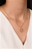Mira Snow Flake Pendent  - Yellow Gold, Pendent Length: 20 Inch, Pendent