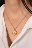 Mira Compass Of Life Pendent  - Yellow Gold, Pendent Length: 20 Inch, Pendent
