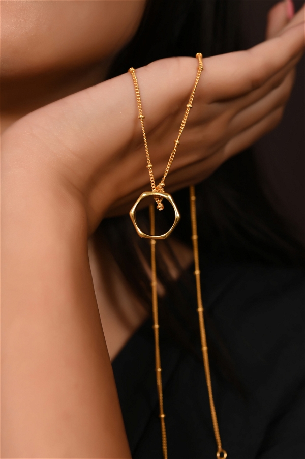 Mira Molten - Yellow Gold, Pendent Length: 20 Inch, Pendent