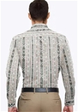 101204 Sambalpuri Handloom Cotton Half Shirt - 40, white
