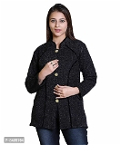 100525 Women Woolen Sweater - Black