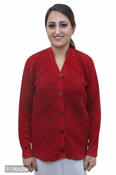 100527 Women Woolen Sweater - XXL, Guardsman Red