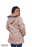 100530 Classic Polyester Solid Jackets for Women - Peach, X