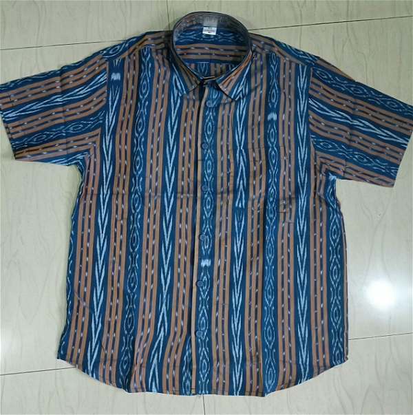 100573 Sambalpuri Cotton Half Shirt - M