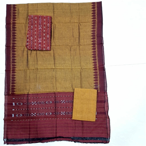 100601 Sambalpuri Cotton Dress Material Set