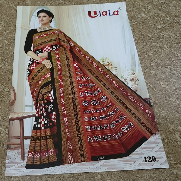 100904 Cotton Saree Sambalpuri Design Printed 