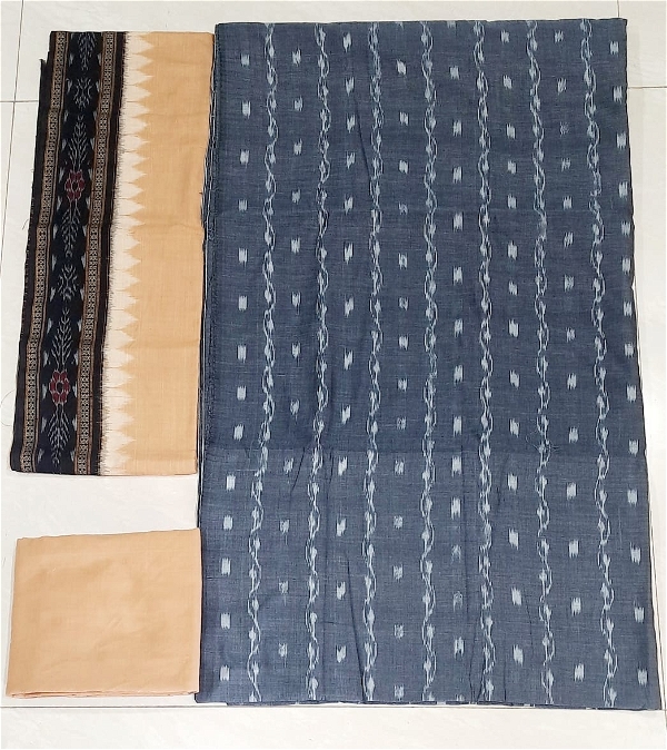 101021 Sambalpuri Handloom Cotton Dress Material With Dupatta 