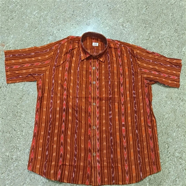 101037 Sambalpuri Handloom Cotton Half Shirt  - 42