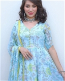 Georgette Anarkali Dress - XL-42, Blue, 1