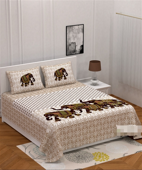 Cotton Double Bed Sheets  - 1, Mercury