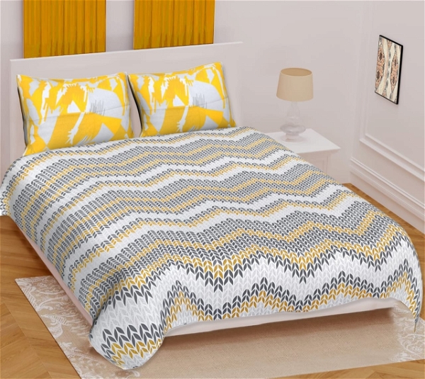 Cotton Double Bed Sheets  - 5, Mercury