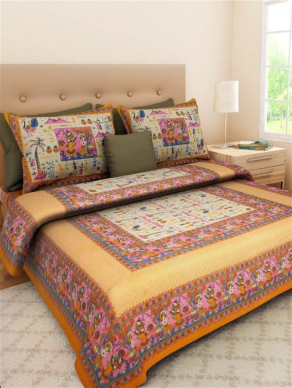 Cotton Double Bed Sheets  - 9, Mercury