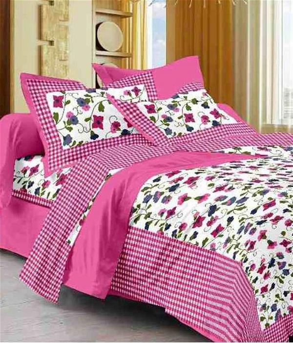 Cotton Double Bed Sheets  - 3, White
