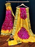 Bandhej Silk Saree  - 5
