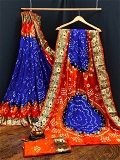 Bandhej Silk Saree  - 7