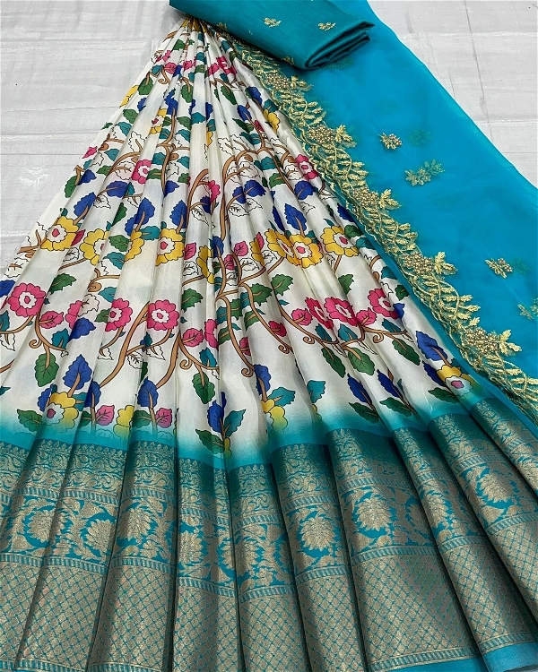 Kanjivaram Silk Lehanga  - 4