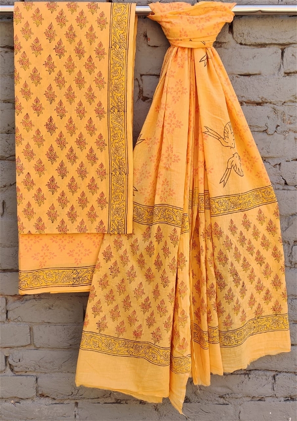 Hand Block Printed Cotton Suits - 1