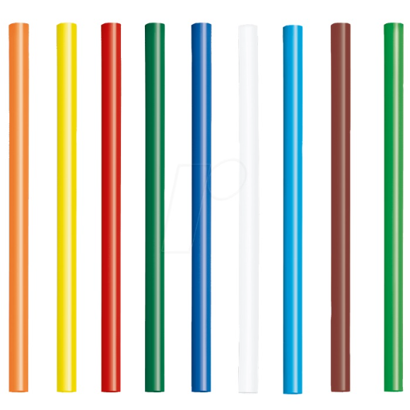 Glue Stick Fluorescent  glitter mix 7mm 6inch (Set of 6 color) 3960PB - MINI