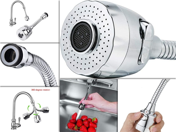 Flexible Faucet Sprayer Shower 200PB - 360 Degree Rotatable