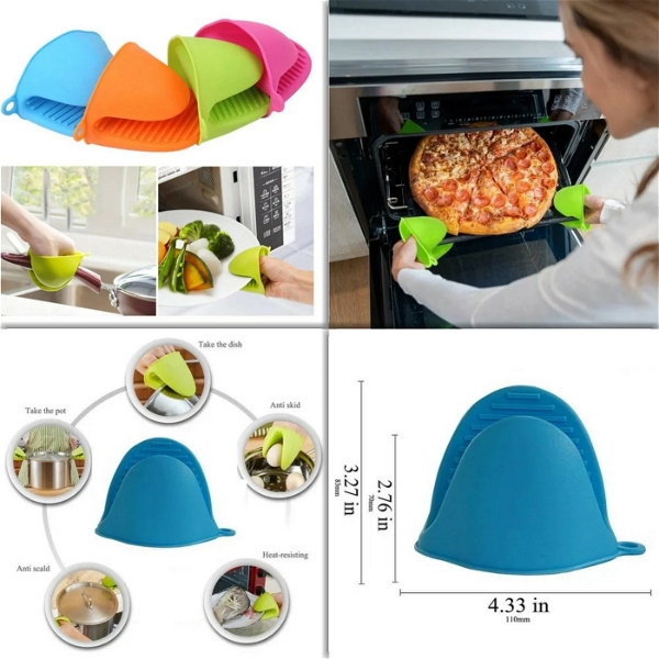 Silicone Pot Hold (SET OF 2)  Microwave Oven Gloves 300PB 