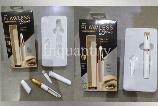 FLAWLESS EYEBROW TRIMMER (BIG) 18k GOLD (GENTLE ON ALL SKIN TYPES) - 300 PCS IN 1 ctn