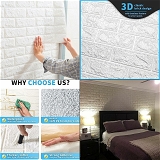 3d Brick Design Wallpaper (white) 200PB 