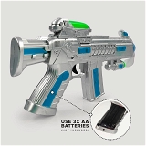 Homeoculture Amazing Musical Space Toy Gun for Kids|with Ultra Sonic Laser Light Feature |Colorful 3D Light Effects & Music| LED Fan| Vibration System