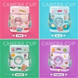 Camera Water Bottle, 450ml Camera-shaped Straw Cups Bottle Color random only