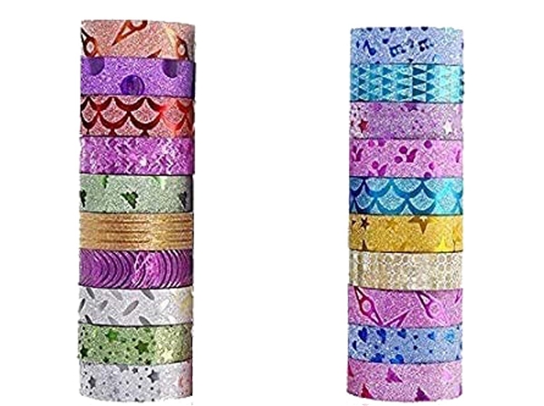 Homeoculture Pack of 12 glitter tapes - 0.5