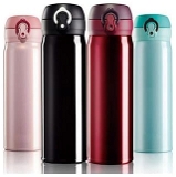 Homeoculture Stainless Steel Vacuum Insulated Fridge Water Bottle random color as per availability - 0.5