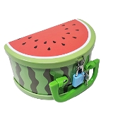 Homeoculture Watermelon Bank - Money Saving Tin Coin Bank with Lock and Key, Fruit Shaped Coin Box for Kids, Boys, Girls, Piggy Bank for Kids, Money Box for Kids,... - 0.5