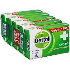 Dettol Original Soap - డెట్టోల్ ఒరిజినల్ సబ్బు - 125g×4+1 Free - set