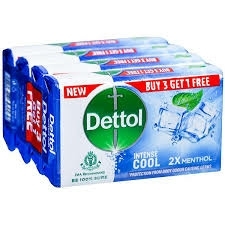 Dettol Cool Soap - డెట్టోల్ కూల్ సబ్బు - 75g×3+1 Free - set