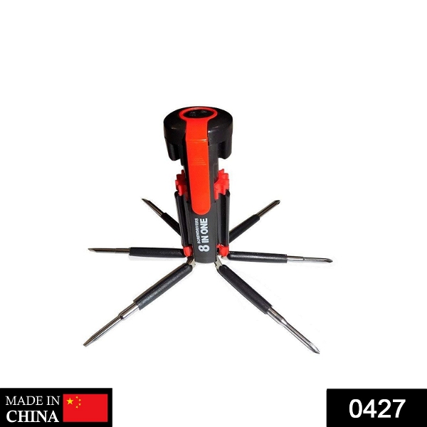 0427 08 in 1 Multi-Function Screwdriver Kit with LED Portable Torch - China, 0.194 kgs