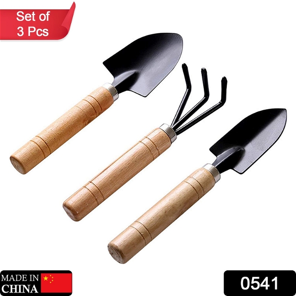 0541 Small sized Hand Cultivator, Small Trowel, Garden Fork (Set of 3) - China, 0.09 kgs
