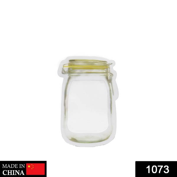 1073 Reusable Airtight Seal Plastic Food Storage Mason Jar Zipper (150ml) - China, 0.07 kgs