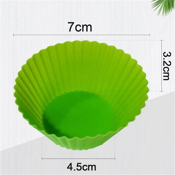 0797 Silicone Cup Cake Mould (1Pc) - India, 0.034 kgs