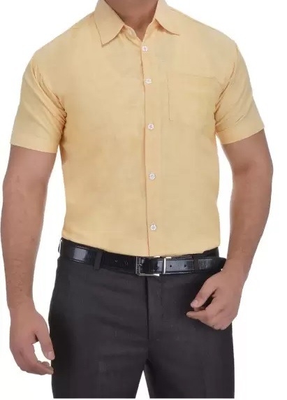 HALF-P44-SHIRT-SKIN Khadi Cotton Half Sleeve Shirt - India, XXL / 44, 0.25 kgs