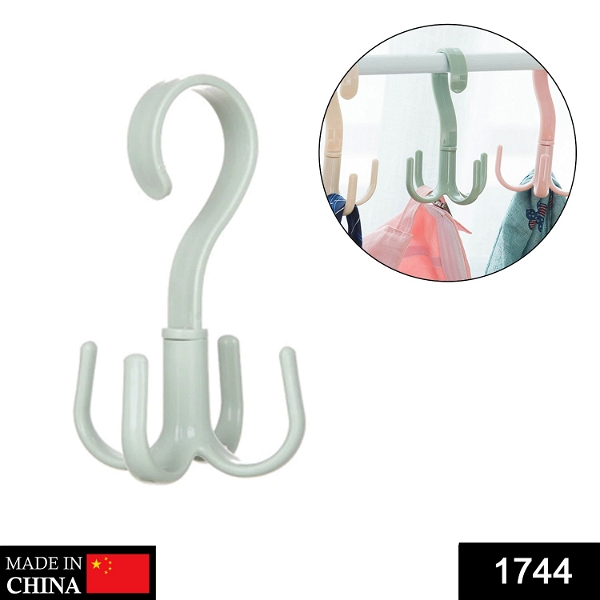 1744 360 D Rot 4 Claws Hook used in hanging and supporting various types of stuffs and items etc. - China, 0.35 kgs