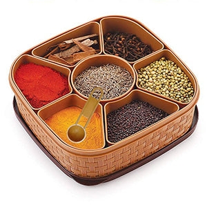 2198 Masala Rangoli Box Dabba for keeping Spices - India, 0.65 kgs