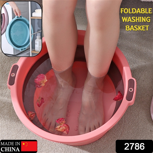 2786 Multi-Purpose Portable Collapsible Folding Tub, with Hanging Hole & Save Storage Space, Also use for Foot Spa. - China, 2.138 kgs