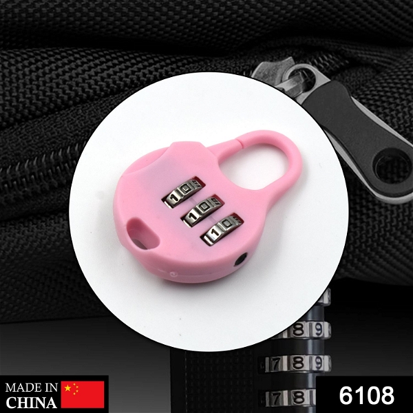 6108 3 Digit Zipper Lock and zipper tool used widely in all security purposes of zipper materials. - China, 0.018 kgs