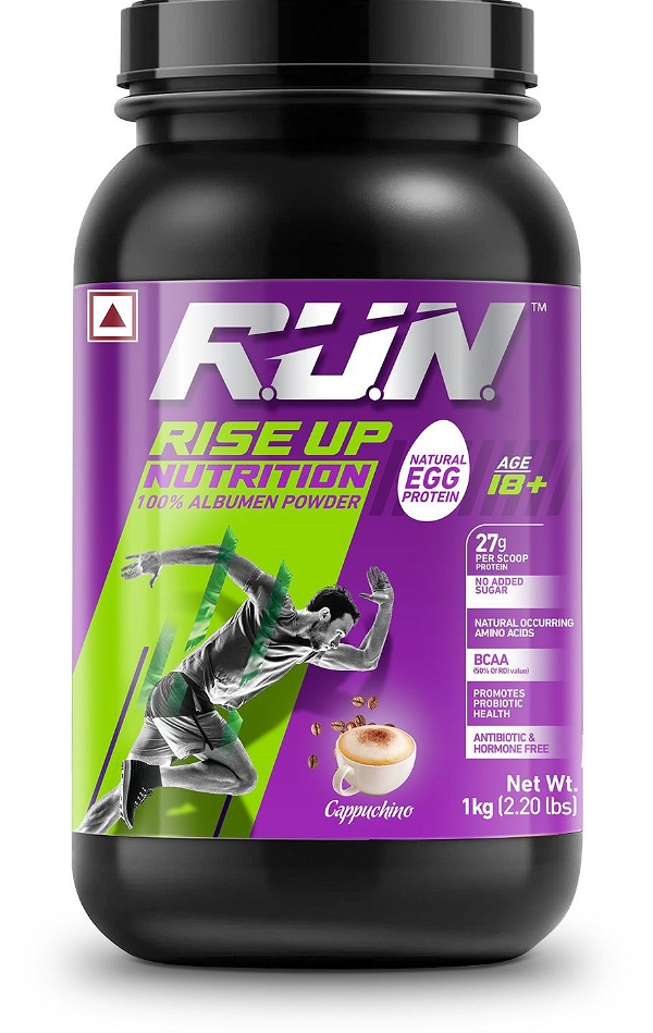 R.U.N Rise Up Nutrition Egg Albumen Powder (Cappuccino) - 1 kg