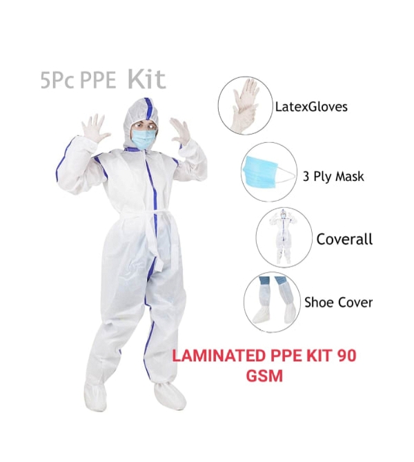 PPE KIT HS DOCTOR Plus Non Woven Disposable - white, Free size
