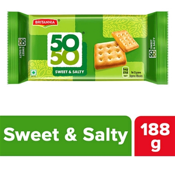 Britannia 50-50 Sweet &Salty Biscuits 188g