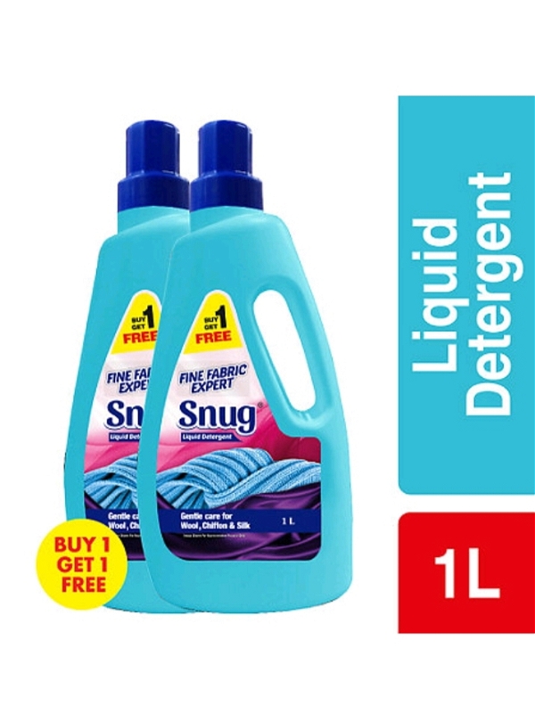 Snug Gentle Care Liquid Detergent 1L(Buy 1get1free)