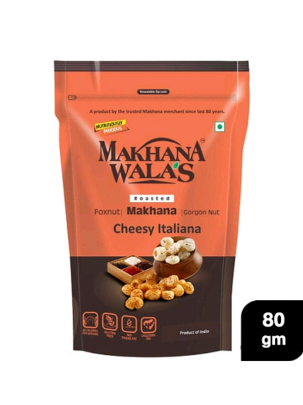 Makhanawala's Cheesy Italiana Roasted Makhanas 80g